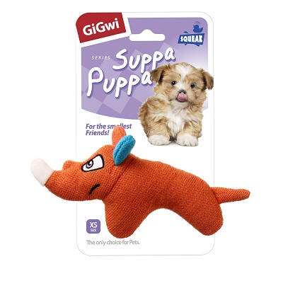 GiGwi Игрушка для собак Носорог с пищалкой Кот и Пес, онлайн зоомагазин и ветаптека