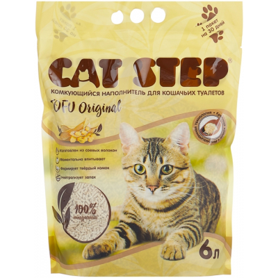 Cat Step Tofu Original Наполнитель для кошачьего туалета Кот и Пес, онлайн зоомагазин и ветаптека