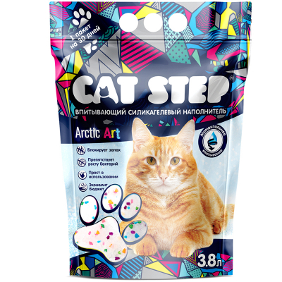 Cat Step Arctic Art Наполнитель для кошачьего туалета Кот и Пес, онлайн зоомагазин и ветаптека