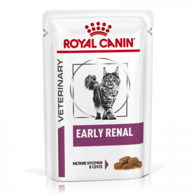 Royal Canin Early Renal Пауч для кошек при ранней стадии почечной недостаточности Кот и Пес, онлайн зоомагазин и ветаптека