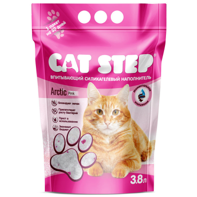 Cat Step Arctic Pink Наполнитель для кошачьего туалета Кот и Пес, онлайн зоомагазин и ветаптека