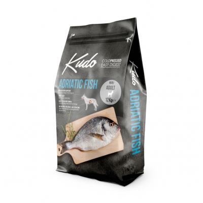 Kudo Adult Mini Корм для собак мелких пород с Адриатической рыбой Кот и Пес, онлайн зоомагазин и ветаптека