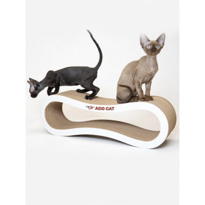 ADD CAT "SIESTA" Когтеточка и Лежанка для котов и кошек картонная ЭкоСтиль Кот и Пес, онлайн зоомагазин и ветаптека