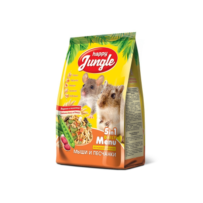 Happy Jungle Корм для мышей и песчанок Кот и Пес, онлайн зоомагазин и ветаптека