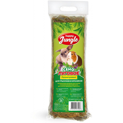 Happy Jungle Сено луговое Кот и Пес, онлайн зоомагазин и ветаптека