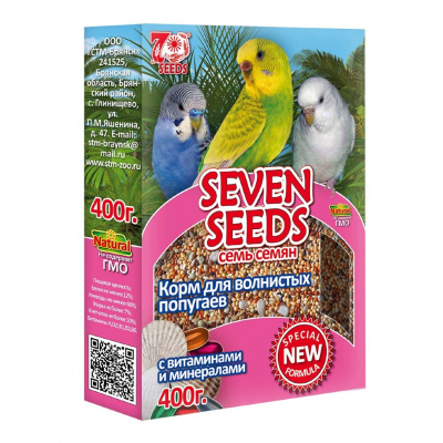 Seven Seeds Special Корм для волнистых попугаев с витаминами и минералами Кот и Пес, онлайн зоомагазин и ветаптека