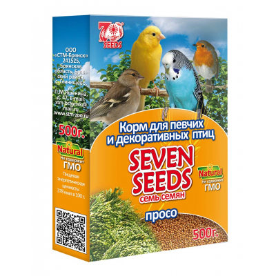 Seven Seeds Просо для птиц Кот и Пес, онлайн зоомагазин и ветаптека