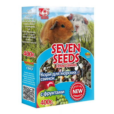 Seven Seeds Корм для морских свинок с фруктами Кот и Пес, онлайн зоомагазин и ветаптека