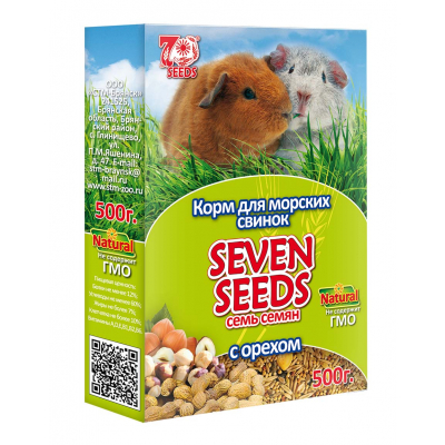 Seven Seeds корм для морских свинок с орехом Кот и Пес, онлайн зоомагазин и ветаптека