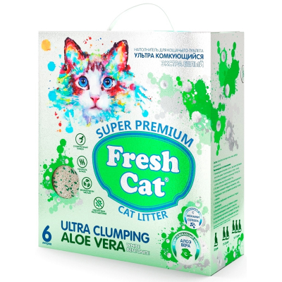 Fresh Cat Наполнитель для кошачьего туалета с ароматом Алоэ вера Кот и Пес, онлайн зоомагазин и ветаптека