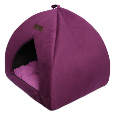 LION  Домик-лежанка для кошек фиолетового цвета "Альмонд"размер 42*42*45 Кот и Пес, онлайн зоомагазин и ветаптека