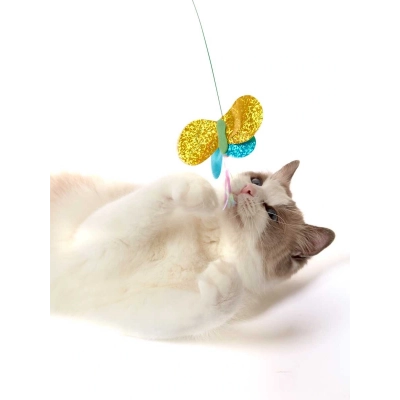 Japan Premium Pet Дразнилка длинная для Кошек "Бабочка" Кот и Пес, онлайн зоомагазин и ветаптека