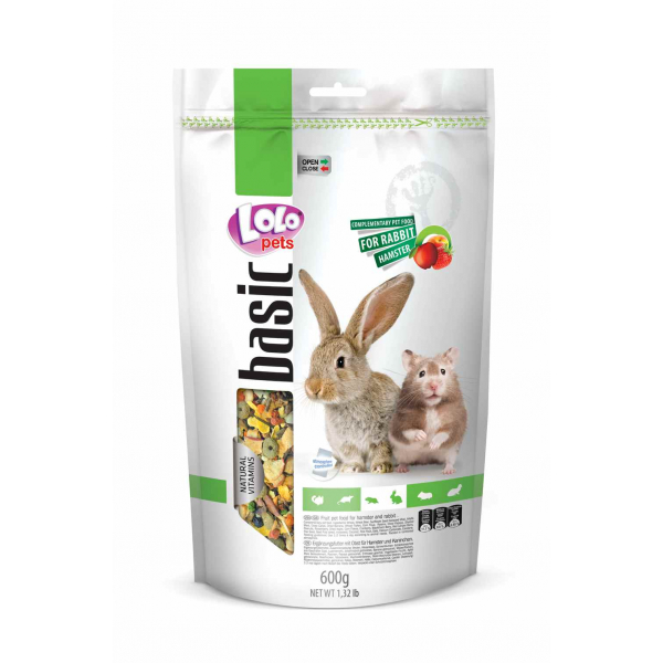 Lo Lo Pets Корм для хомяков и кроликов c фруктами Кот и Пес, онлайн зоомагазин и ветаптека
