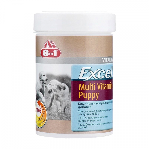 8in1 Excel Multi Vitamin Puppy Мультивитаминный комплекс для щенков Кот и Пес, онлайн зоомагазин и ветаптека