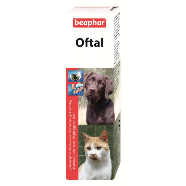 Beaphar Oftal Лосьон для глаз Кот и Пес, онлайн зоомагазин и ветаптека