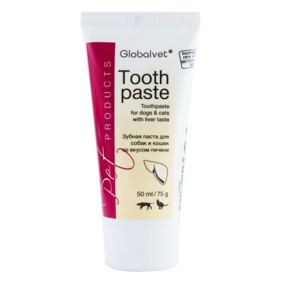 Global Vet Tooth Paste Зубная паста "Со вкусом Печени" для собак и кошек Кот и Пес, онлайн зоомагазин и ветаптека