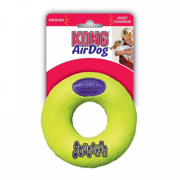 Kong Air Игрушка для собак Кольцо с пищалкой среднее Кот и Пес, онлайн зоомагазин и ветаптека