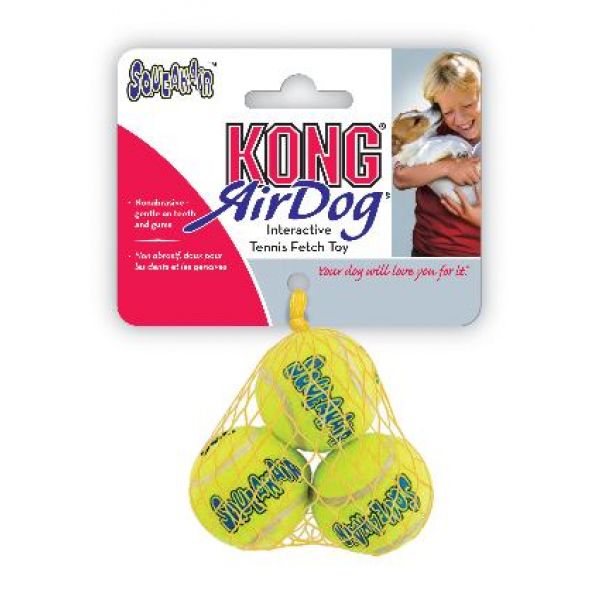 Kong Air Мяч теннисный с пищалкой маленький (1/3)  аст3е Кот и Пес, онлайн зоомагазин и ветаптека
