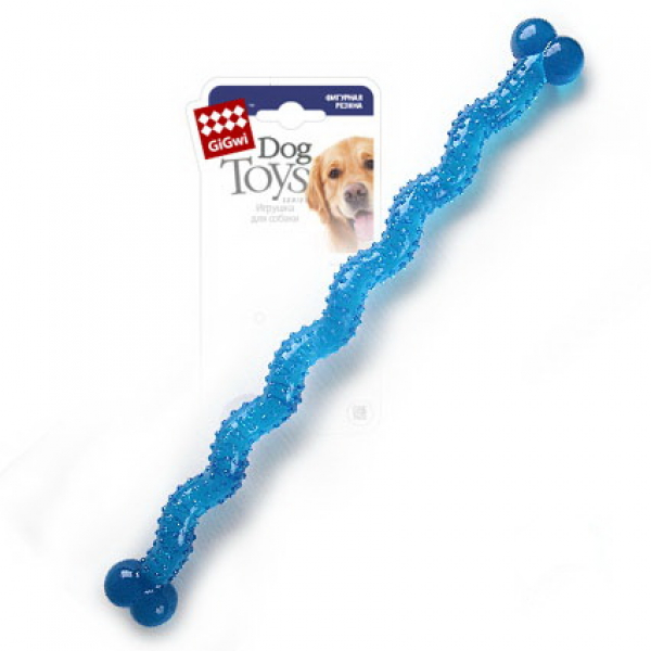 GiGwi Игрушка для собак Косточка резиновая Кот и Пес, онлайн зоомагазин и ветаптека