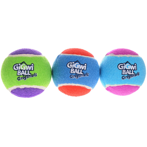 Gigwi Игрушка Мяч с пищалкой (1/3) 8см 75337 Кот и Пес, онлайн зоомагазин и ветаптека